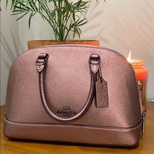 Coach mini Sierra satchel in metallic purple